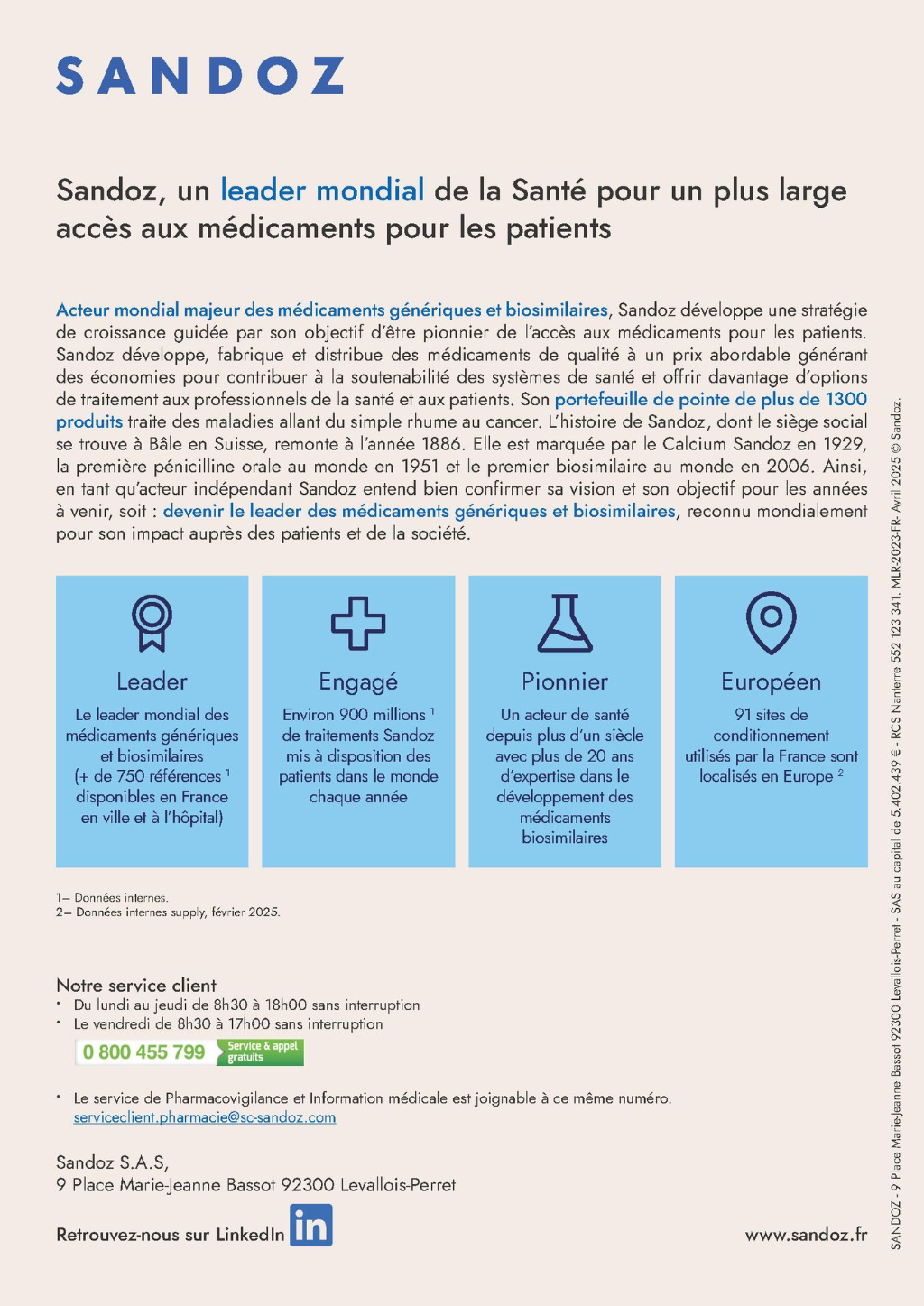 Fiche partenaire Sandoz